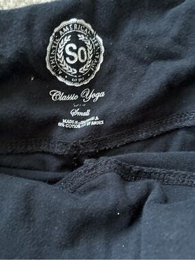 SO Black Tee with White Logo and 'Classic Yoga' Script
